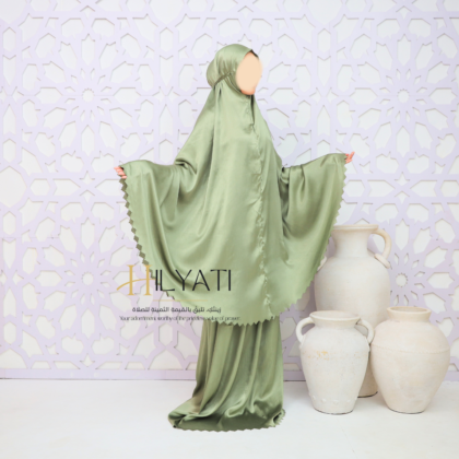Premium Prayerwear Alhora Matcha - Elegant, Adjustable Modestwear for Muslim Women